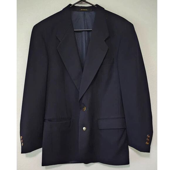 Givenchy Vintage Single Breasted Navy Blue Blazer Suit Jacket - Picture 1 of 10